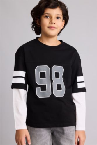 أولاد أسود تيشيرت ولادي قصة عادية وطبعة شعار