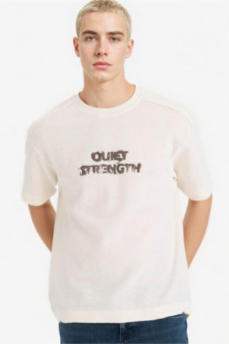 تيشيرت قطن نص ردن اوفر سايز بياخة مستديرة