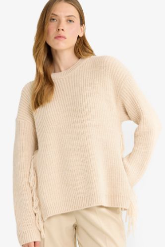 Oversize Fit Crew Neck Knitwear Pullover