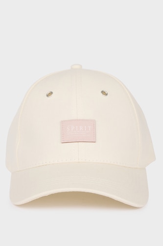 Man Cotton Label Print Cap