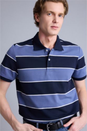 Erkek Lacivert Kısa Kollu Polo Tişört