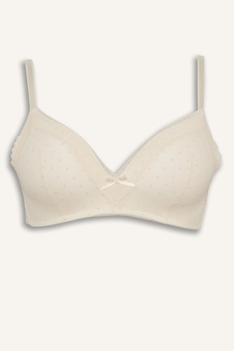 Lace Detail Tulle Covered Padded Underwired T-Shirt Bra