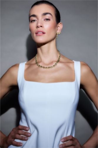 Kadın Altın Reis X DeFacto Deniz Kabuğu Desenli Gold Kolye