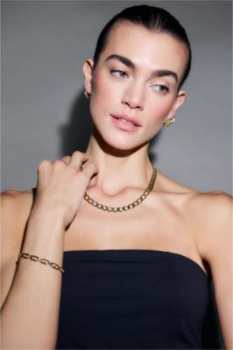 Kadın Altın Reis X DeFacto Zincir Desenli Gold Kolye