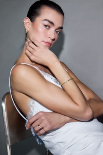 Kadın Altın Reis X DeFacto Taşlı Gold Bileklik