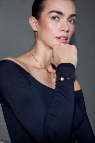 Kadın Altın Reis X DeFacto Yıldız Figürlü Gold Bileklik