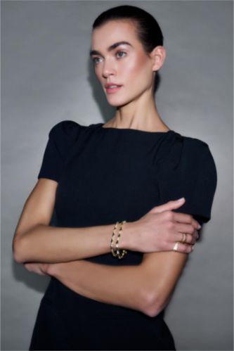 Kadın Altın Reis X DeFacto Üçgen Figürlü Gold Bileklik