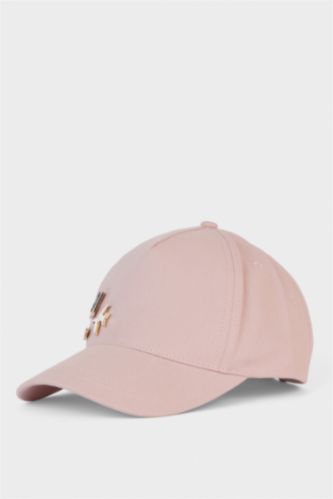 Kadın Koyu Pembe Kadın Pamuklu Cap Şapka