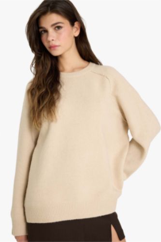 Свитер Oversize с круглым вырезом