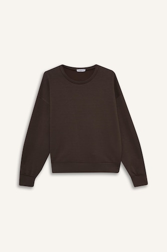 Bisiklet Yaka Modal Sweatshirt