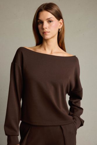 سويت شيرت مودال بياخة عريضة