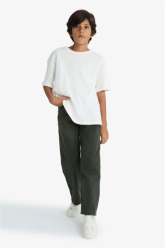 Erkek Çocuk Wide Leg Düz Paça Jean Pantolon