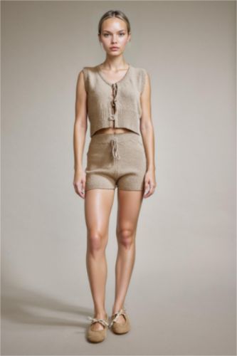 Beli Bağcıklı Lastikli Şort