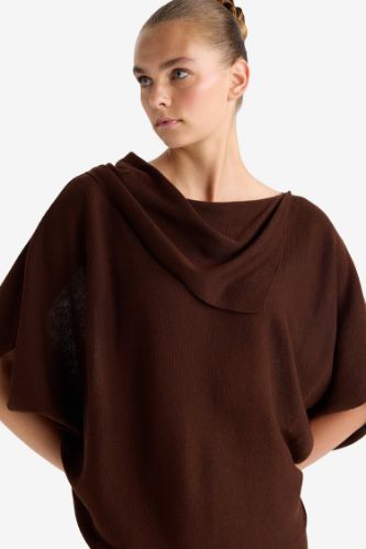 Oversize Fit Boat Collar Pullover