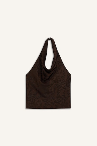 Regular Fit Halter Collar Blouse