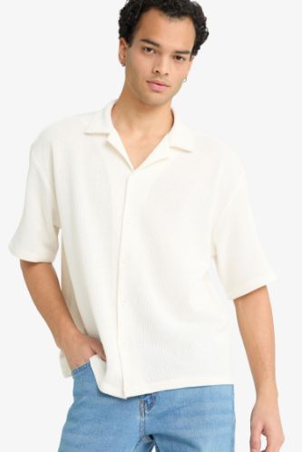 Boxy Fit Cotton Polo Shirt
