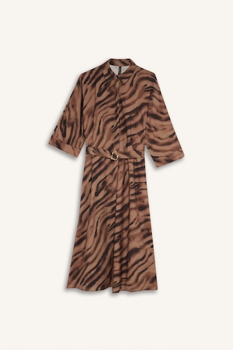 Shirt Collar Double Sleeves Dress
