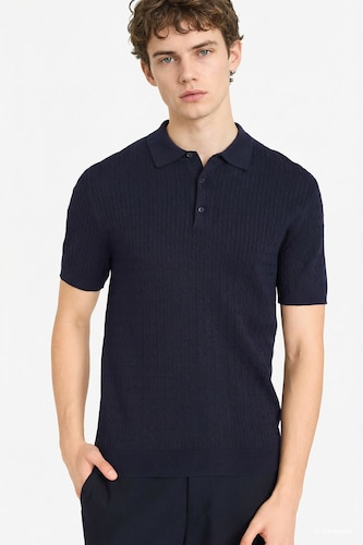Standard Fit қысқа жеңді поло футболка