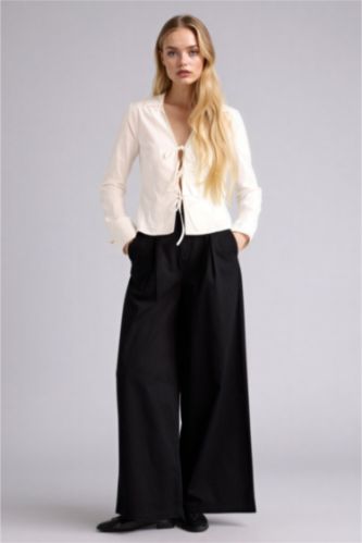 Женщины Черный Брюки Wide Leg для женщин