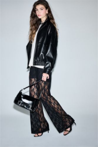 Wide Leg Normal Bel Standart Boy Dantel Pantolon