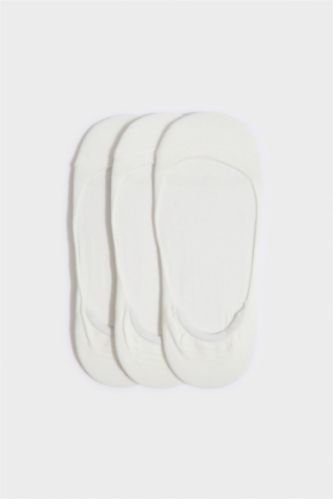 FEMME Blanc Lot de 3 Chaussettes ballerines en coton pour femme