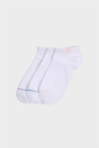 WOMAN White 3 piece Cotton Short Socks