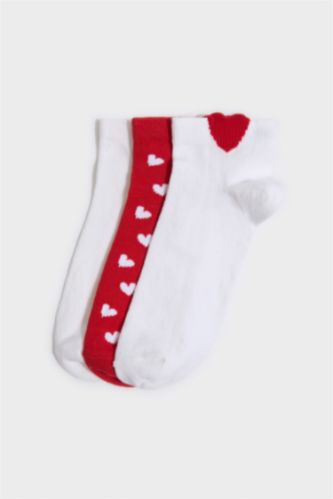 Kadın Karma Kadın 3'lü Pamuklu Patik Çorap