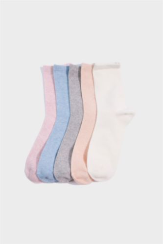 Kadın Karma Kadın 5'li Pamuklu Uzun Çorap