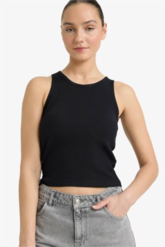 Майка кашкорсе Slim Fit с круглым вырезом