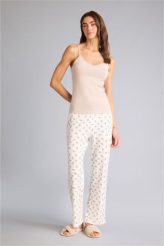 WOMAN Ecru Snoopy Regular Fit Pajama Pants