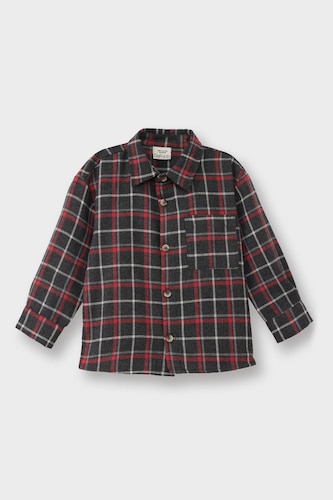 Regular Fit Flanel Plaid Long Sleeve Shirt