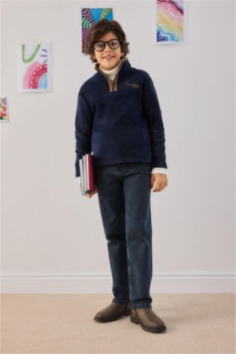 Boy Straight Leg Gabardine Trousers