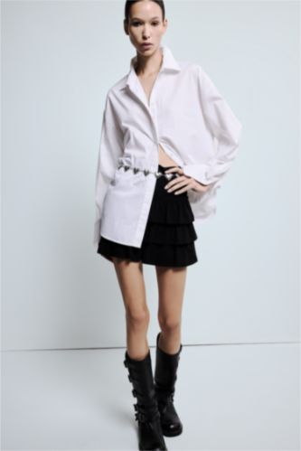 Kadın Silver Kalp Temalı Metal Zincir Kemer