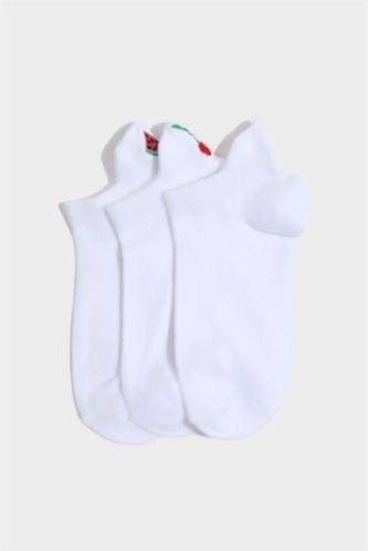 Young Girls - Teen Girls White Girl 3 piece Short Socks