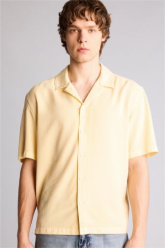 HOMME Jaune Clair Chemise premium boxy