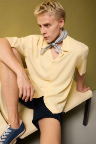 MAN Light Yellow Premium Boxy Fit Shirt
