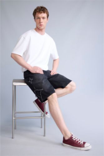 Men Black Baggy Fit