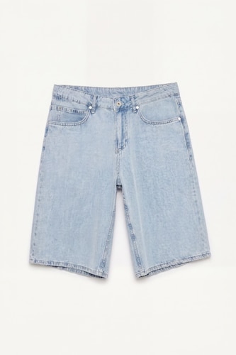 Baggy Fit Bermuda Denim Shorts