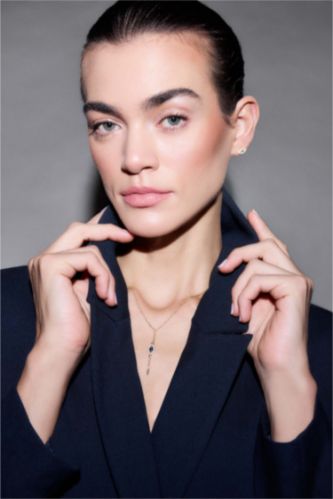 Kadın Altın Reis X DeFacto Mavi Taşlı Gold Kolye Küpe Set