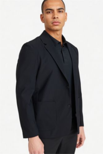 HOMME Noir Blazer en tissu extensible
