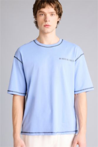 رجالي أزرق Man Short Sleeve T-Shirt