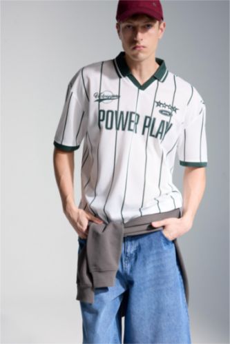 رجال كاكي Loose Fit Short Sleeve Polo T-Shirt