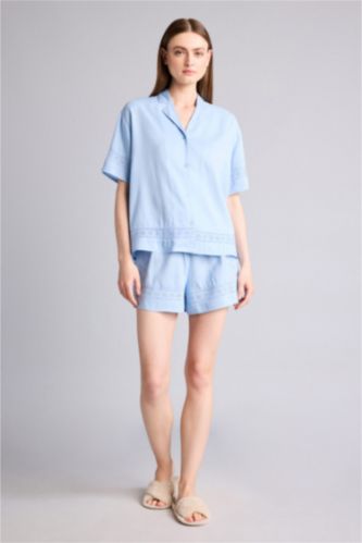 Women Light Blue Regular Fit Bottom