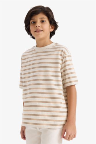 Erkek Çocuk - Genç Erkek Ekru Tişört Erkek Çocuk