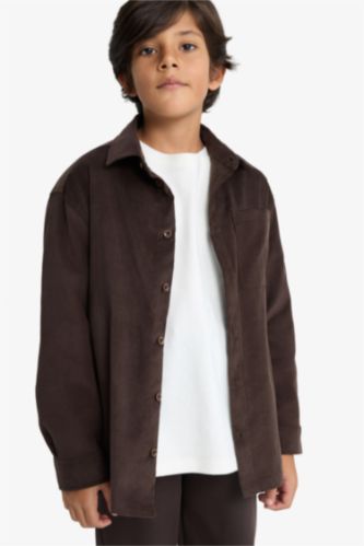 Boy Regular Fit Corduroy Long Sleeve Shirt