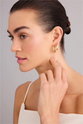 Women Altın 3 piece Earring