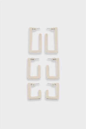 Kadın Gümüş Kadın 3'lü Küpe