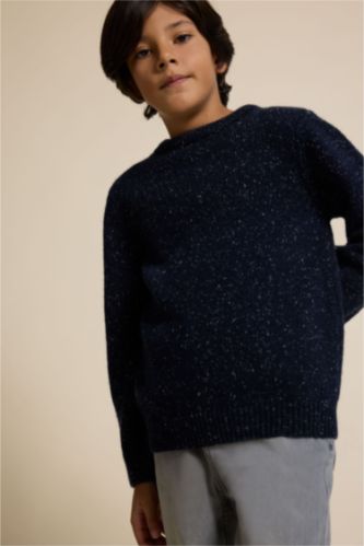 بلوز تريكو ولادي قصة عادية بياخة مستديرة