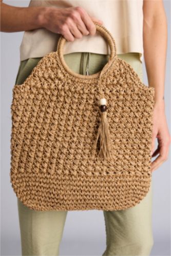 FEMME Beige Foncé Sac à épaule en maille pour femme