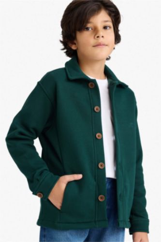 Boy Shirt Collar Cardigan